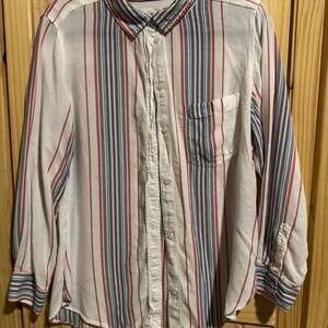 American Eagle Vintage Fit Multi-Color Striped Oxford Button-Up Shirt